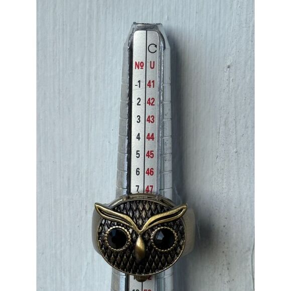 Decree Jewelry - Decree Copper Owl Adjustable Stretch Ring Watch Women's (Needs New Battery)